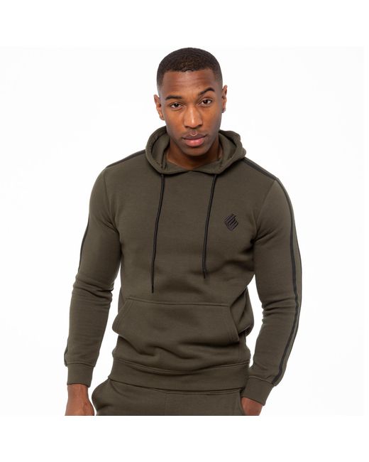 Enzo Brown Pullover Striped Hoodie for men