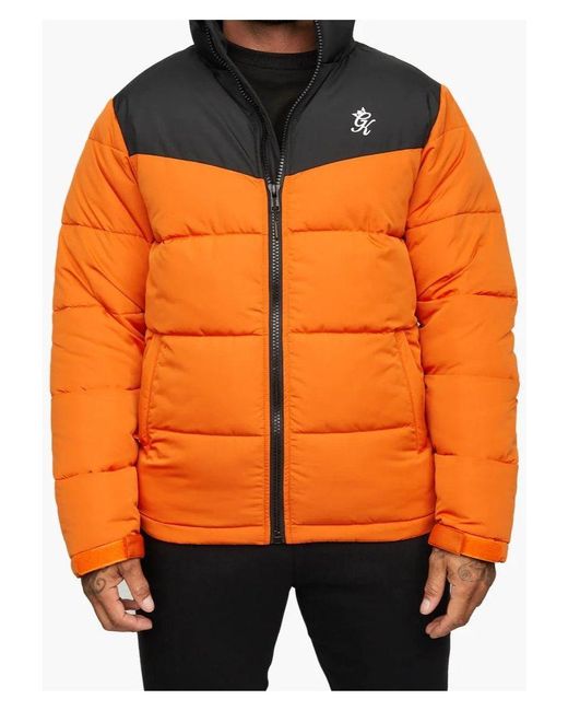 Gym King Resolute Puffer Jacket In Orange for men