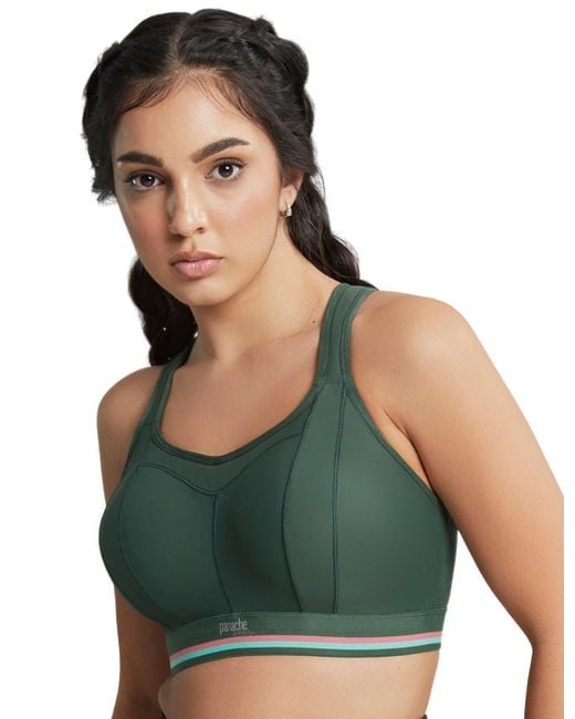 Panache Green Wireless Racerback Sports Bra