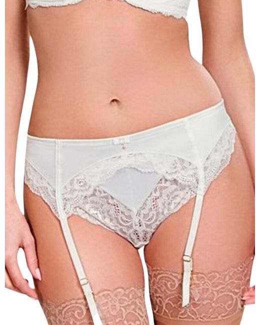 Panache Gray Quinn Suspender Belt