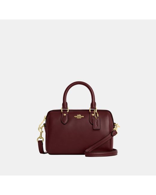 COACH Red Mini Rowan Crossbody Bag