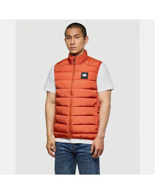 Weekend Offender Red Gacha Padded Gilet for men