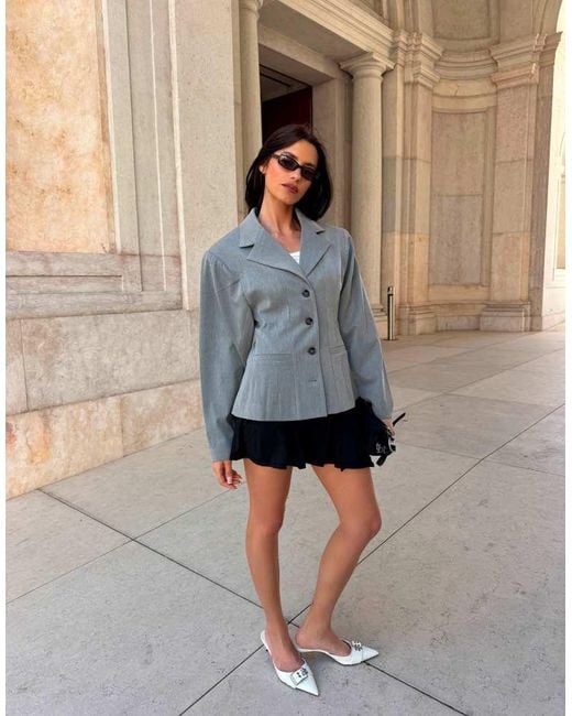Labelrail Gray X Barbara Ines Scuplted Tailored Jacket