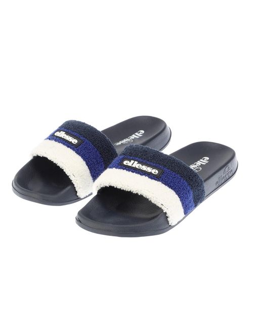 Ellesse Blue Triply Stripe Patterned Open Toe Slides for men
