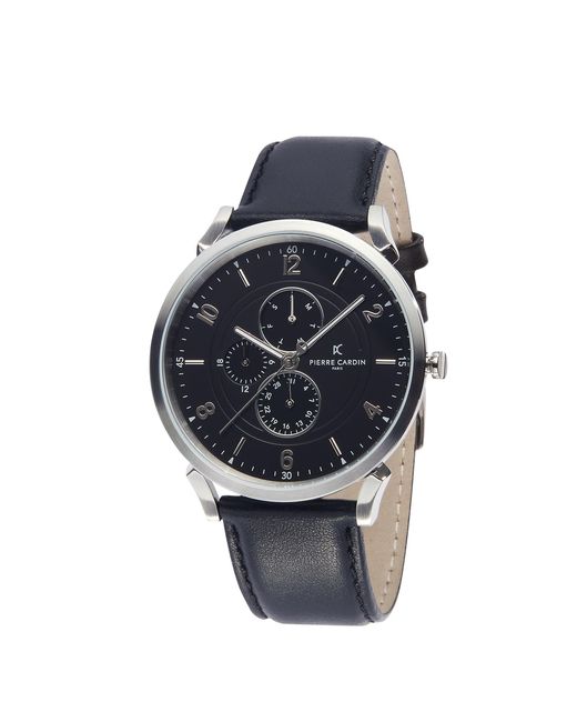 Pierre Cardin Black Pigalle Boulevard Watch Cpi.2023 Leather for men