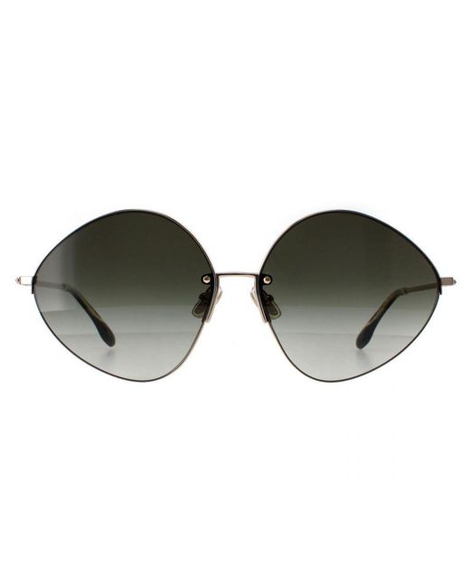 Victoria Beckham Brown Oval Sage Gradient Vb220S Metal