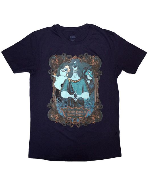 Disney Blue Adult Villains Crushed Souls T-Shirt