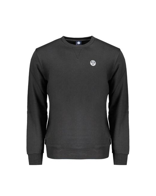 North Sails Black Cotton Sweater for men