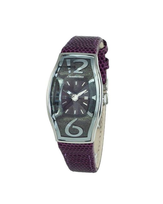 Chronotech Multicolor Purple Leather Watch