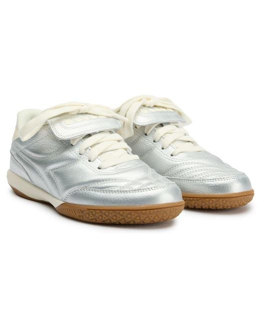 Diadora White Indoor Trainers