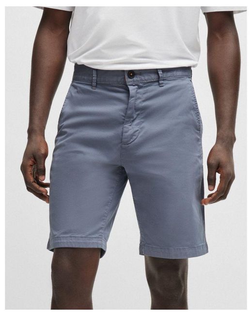 Boss Blue Boss Slim Fit Chino Shorts for men