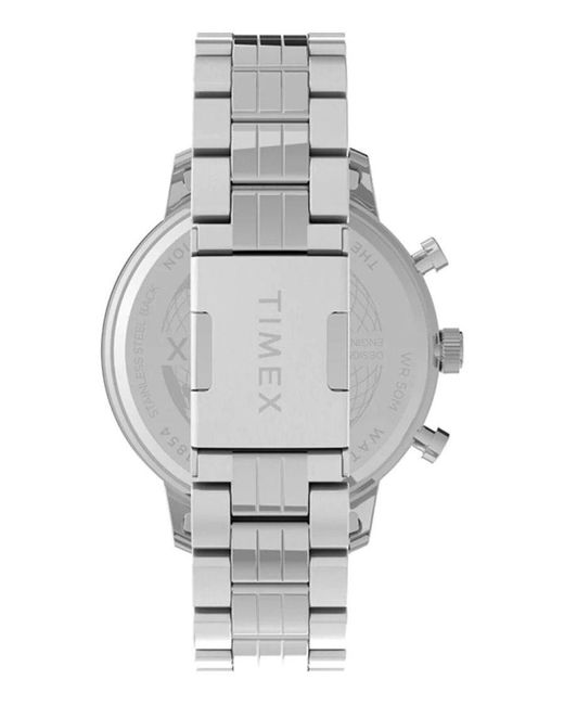 Timex Chicago Horloge Zilverkleurig Tw2v01700 in het Blue voor heren
