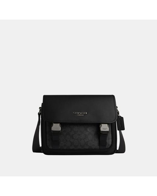 COACH White Racer Messenger for men