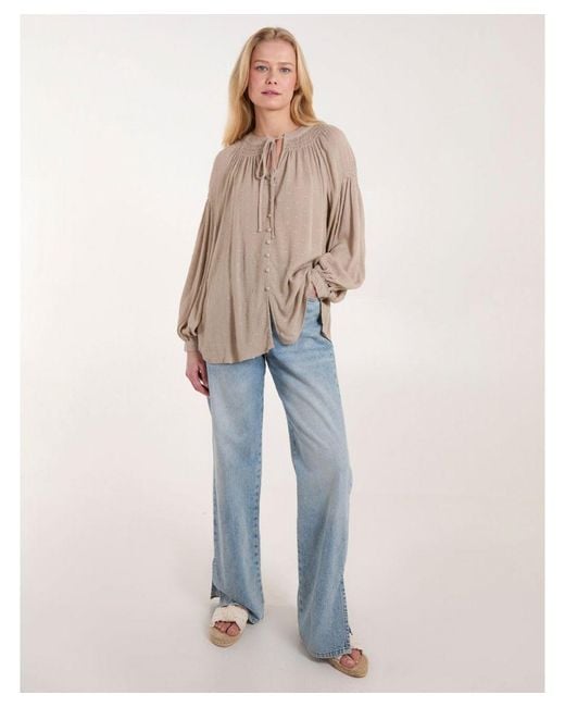 Blue Vanilla Natural Long Sleeve Button Down Shirt