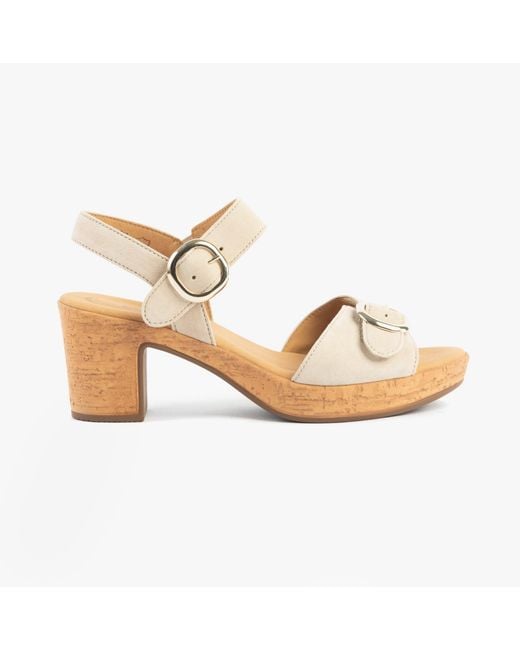 Gabor Metallic Fantastica Sandals Oak Suede
