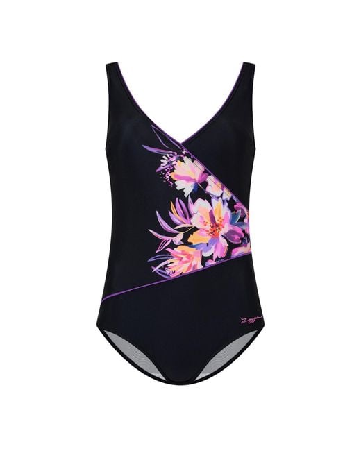 Zoggs Blue Ladies One Piece Swimsuit