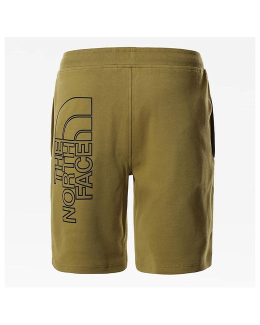 The North Face Green Graphic Light Shorts Moss Cotton for men