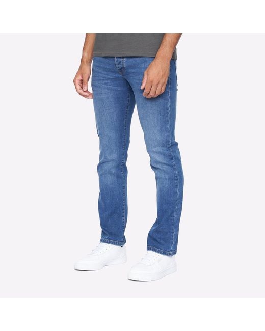 Crosshatch Blue Princed Jeans for men