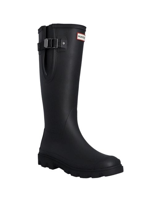 Hunter Black Downpour Rubber Wellington Boots