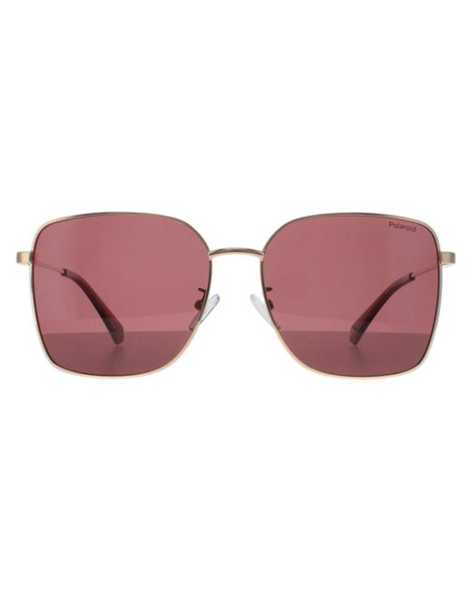 Polaroid Brown Square Burgundy Polarized Pld 4158/G/S/X Metal