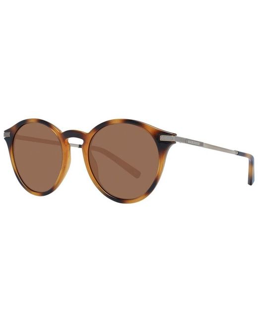 Ted Baker Brown Round Mirrored Sunglasses With 100% Uva & Uvb Protection for men