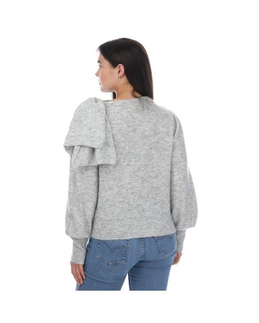 Ted Baker Gray Larbow Bow Embellished Jumper