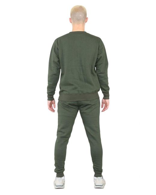 MYT Green Crew Neck Embroidery Logo Tracksuit for men