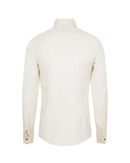 Boss White H-Hank Oxford Long-Sleeved Formal Shirt for men