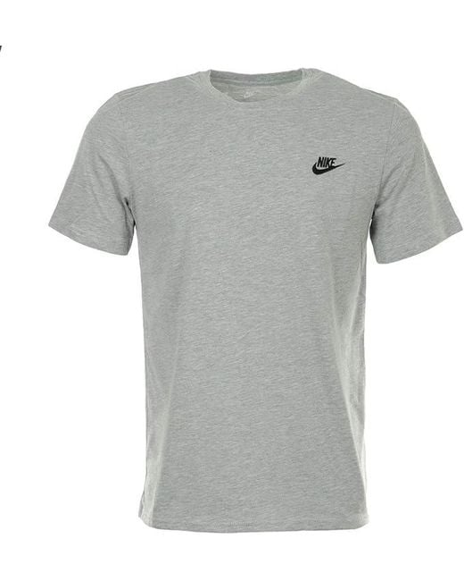 Nike Gray Sportswear Club T Shirt for men