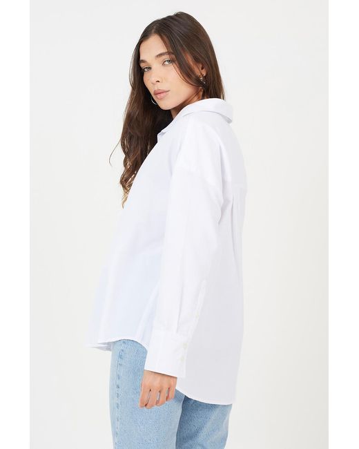 Brave Soul White Collared Long Sleeve Shirt