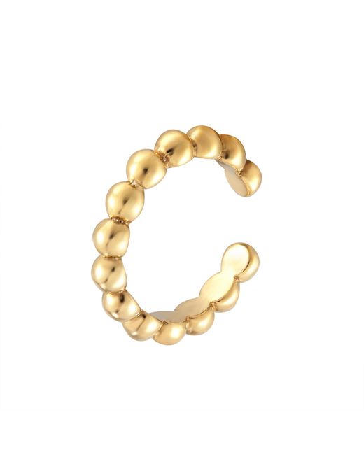 The Jewellery Stockroom Metallic 18Ct Sterling Beaded Cuff Earring