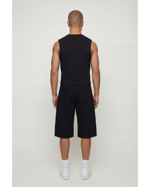 BoohooMAN Blue Shrunken Boxy Gay Slogan Tank for men