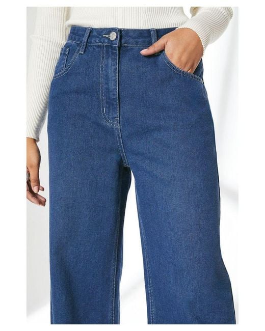 PRINCIPLES Blue Petite Wide Leg Jean