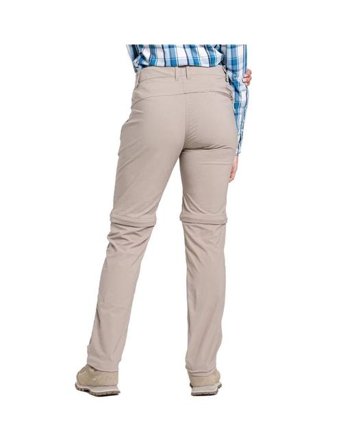 Craghoppers Gray Ladies Nosilife Pro Ii Convertible Trousers (Mushroom)