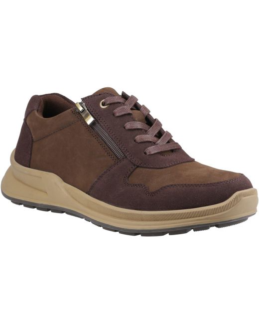 Hush Puppies Brown Alexander Leather Lace-Up Shoes for men