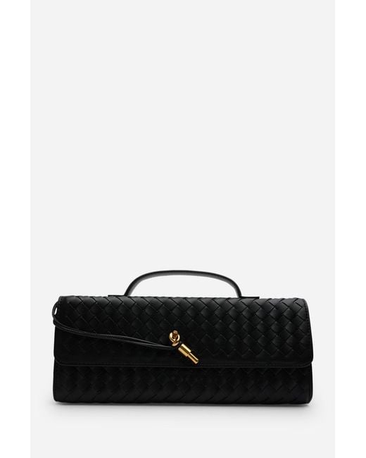 Where's That From Gray Wheres 'Petal' Envelope Style Woven Clutch Bag