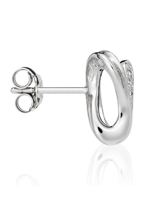 Orphelia Metallic 925 Sterling Stud Earrings
