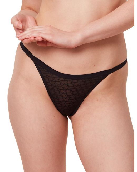 Triumph Black Signature Sheer Thong