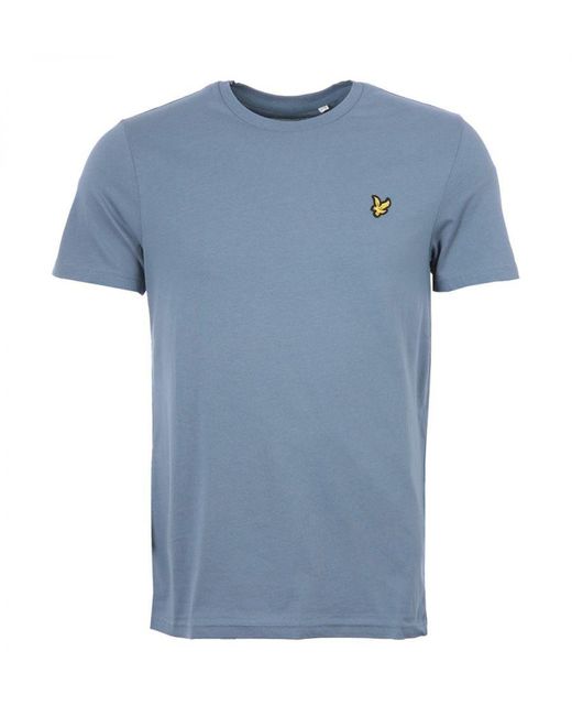 Lyle & Scott Blue Plain Organic Cotton T-Shirt for men