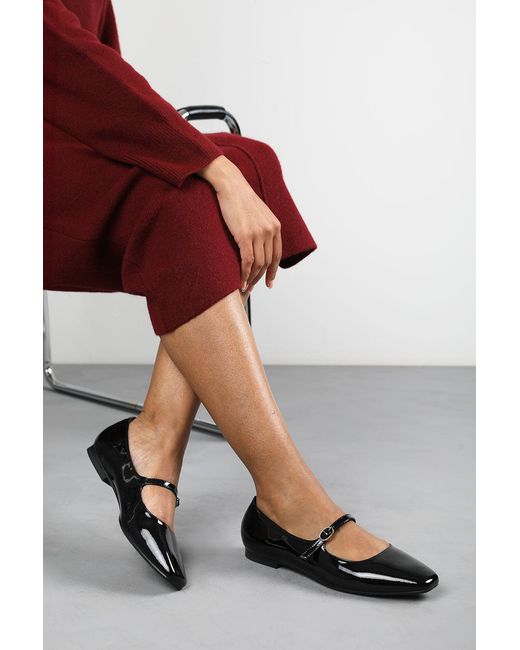 Where's That From Black Wheres 'Jordan' Mary Jane Flats With Buckle Strap