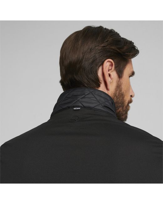 PUMA Black Golf Frost Quilted Vest for men