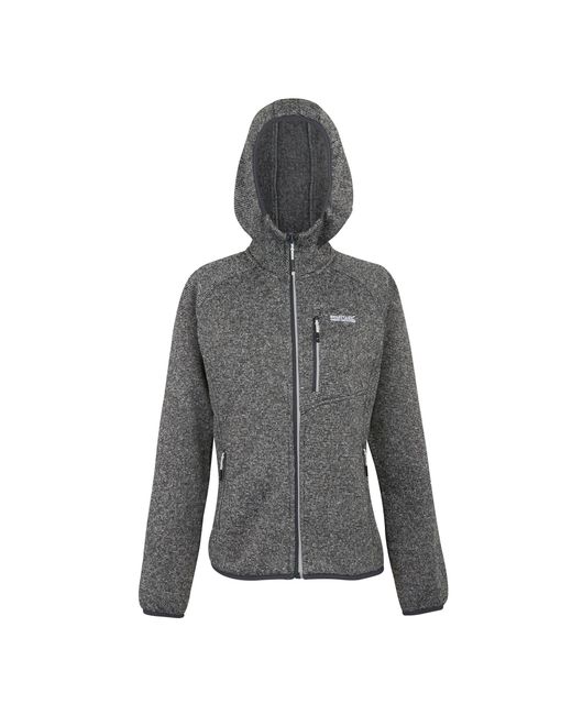 Regatta Gray Ladies Newhill Hooded Fleece Jacket (Cyberspace)