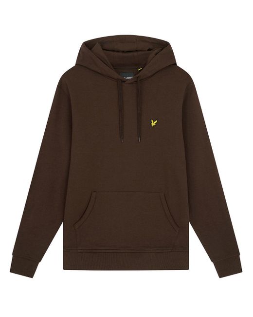 Lyle & Scott Brown Branded Sediment Pull-Over Hoodie for men