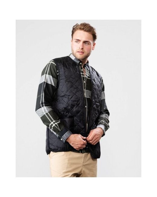 Barbour White Quilted Waistcoat/zip for men