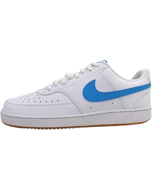Nike Blue Court Vision Low Trainers Low Cut Lace Up Running Sneakers 80's for men
