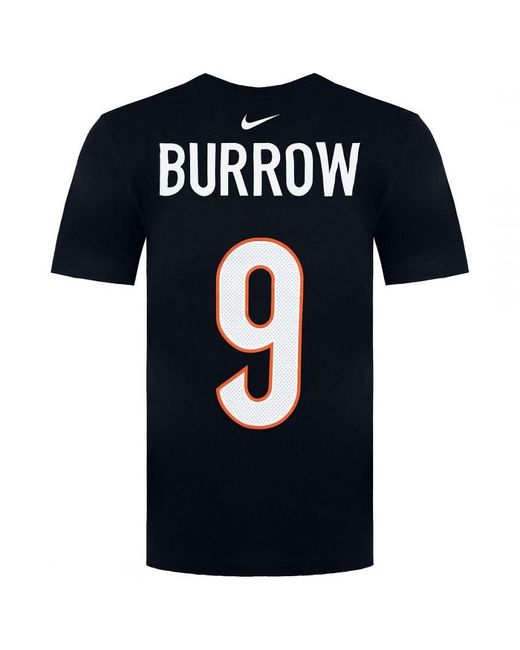 Nike Blue Nfl Cincinnati Bengals 9 Joe Burrow T-Shirt for men