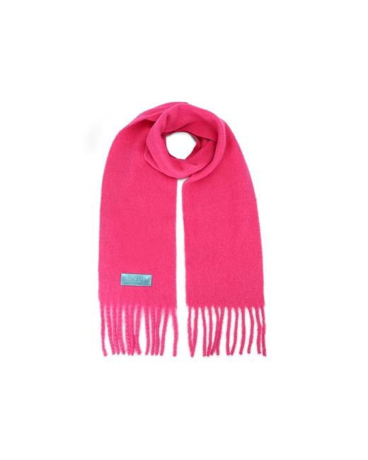 Kurt Geiger Pink Brushed Long Scarf