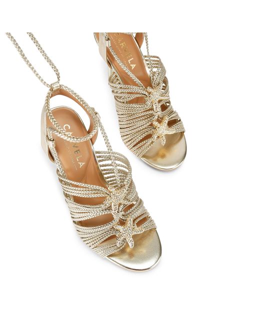 Carvela Kurt Geiger Metallic Marina High Tie Sandals