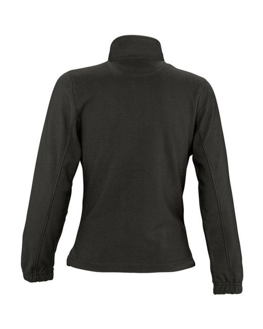 Sol's Black Ladies North Full Zip Fleece Jacket