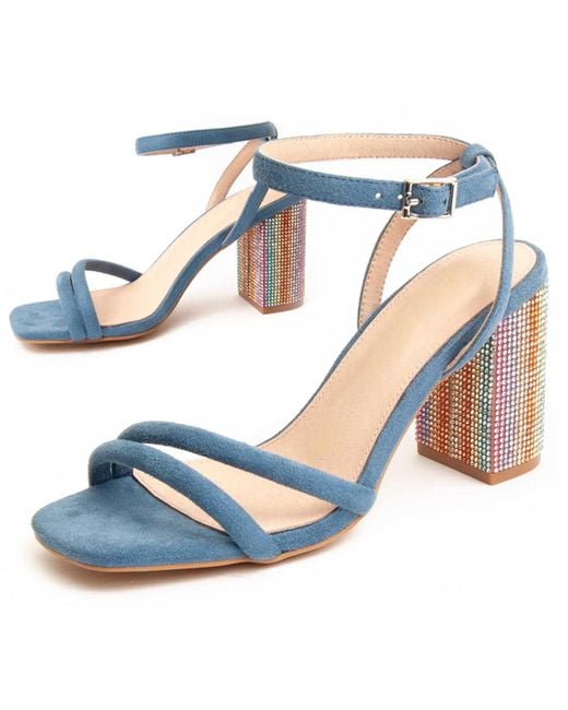 Montevita Blue Heel Sandal Sanndarey7
